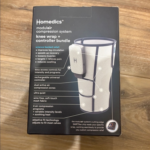 Homedics Knee Wrap with Universal Controller - Gray - Picture 2 of 2